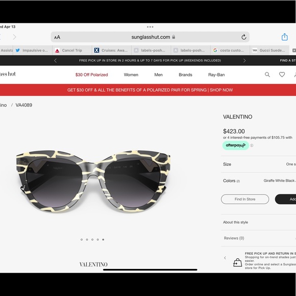 VALENTINO LADIES SUNGLASSES - Picture 11 of 11
